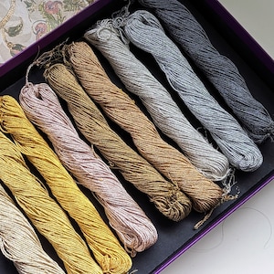 Twisted Cord For Goldwork Embroidery, Elizabeth twist S twist embroidery cord, Gold cord for Tambour Hand Embroidery, Goldwork supplies