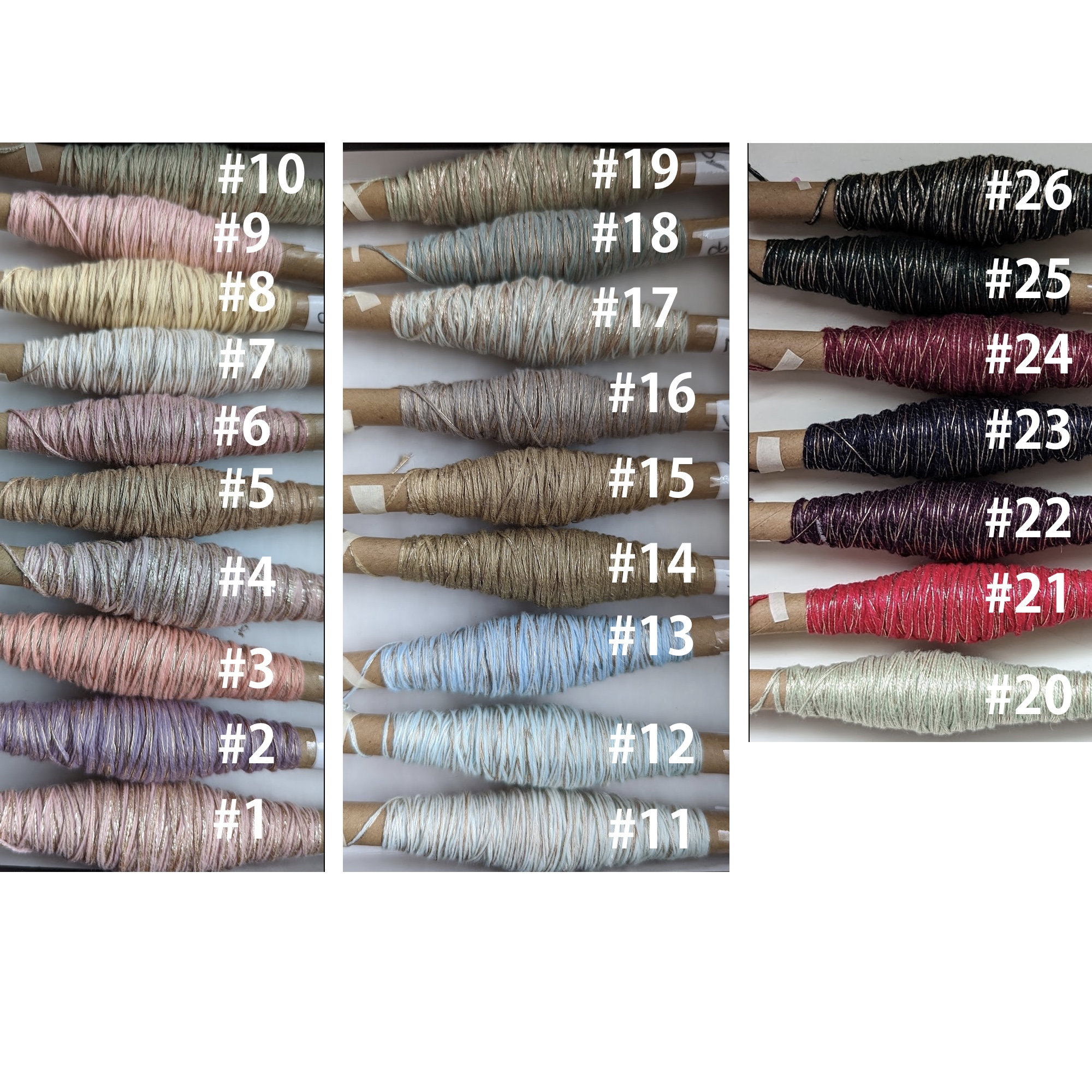 Tonal Thread Unique Cotton and Metallic Embroidery Threads in Pastel and Dark Shades ...