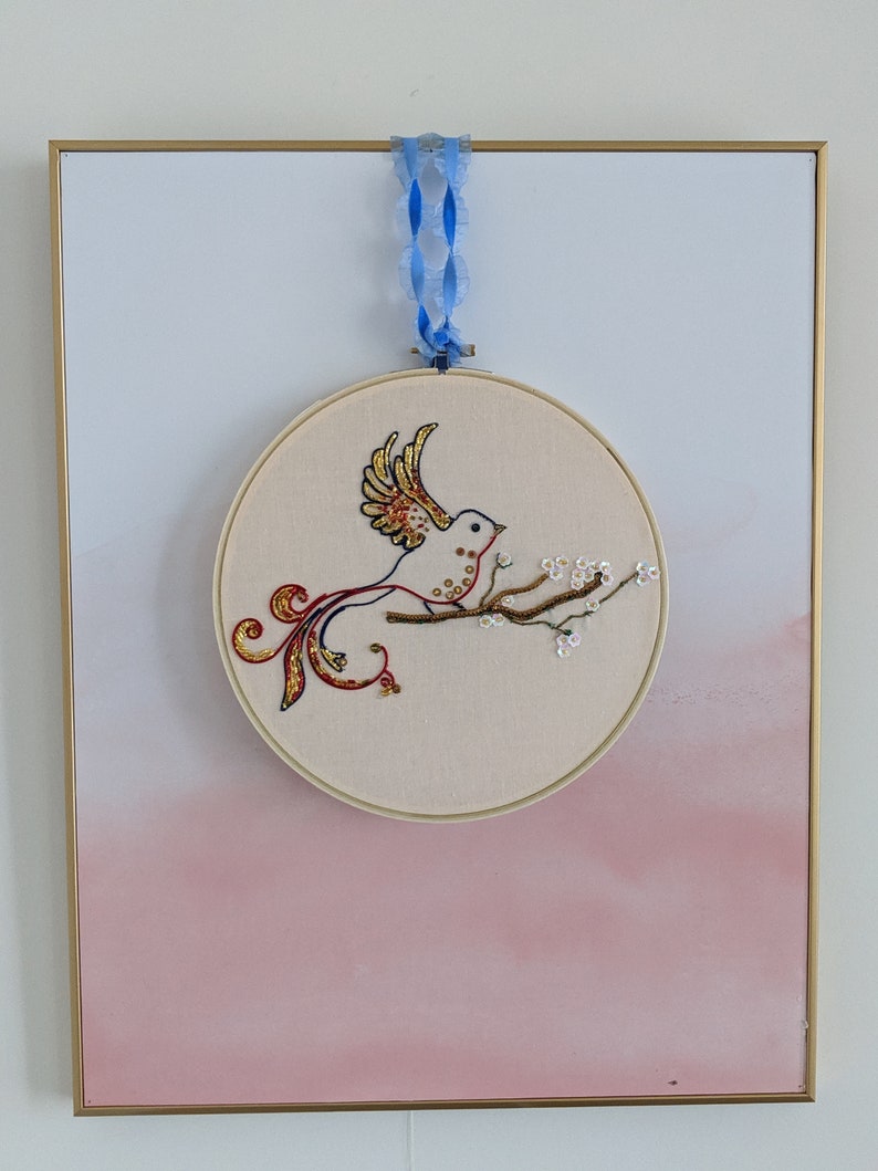 Goldwork embroidery kit for beginners metalwork embroidery  etsy