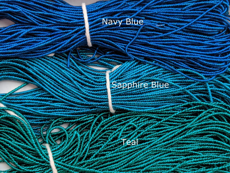Purl Threads Silk Purl for Hand Embroidery, Goldwork Threads in Navy Blue Teal and ...