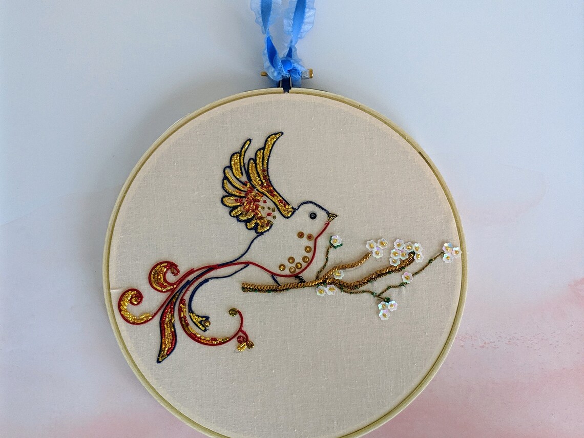 Goldwork Embroidery Kit for Beginners Metalwork Embroidery Etsy