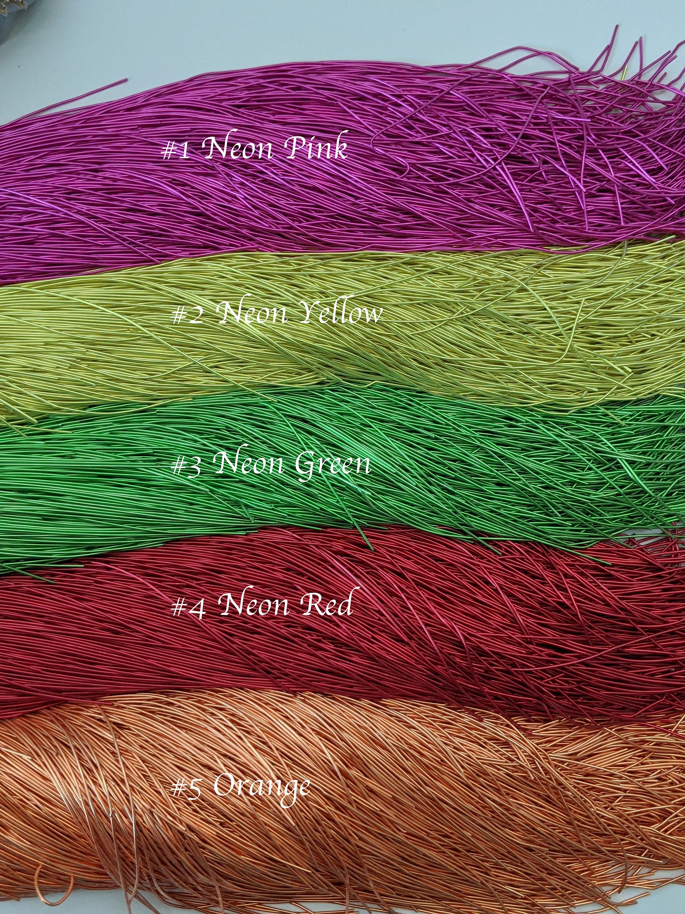 Bright Neon Color French Bullion Wire Thread for Hand Embroidery ...