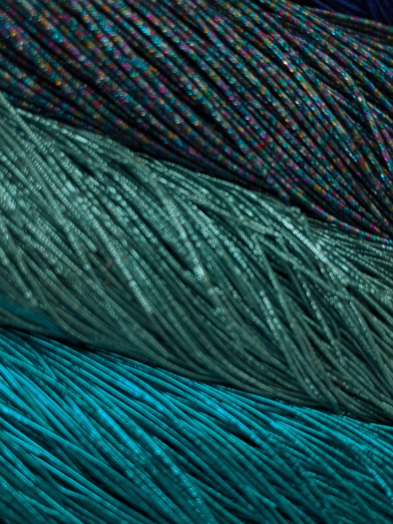 Tambour and Needlework Purl Metallic Purl in shades of Blue for Hand Embroidery like Goldwork French Bullion Wire