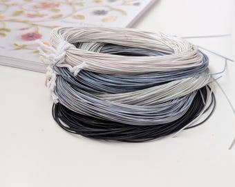 Pearl Purl Wire for Goldwork Embroidery, Jaceron Wire Silver, French Bullion Black and Gray, Tambour Embroidery Wire