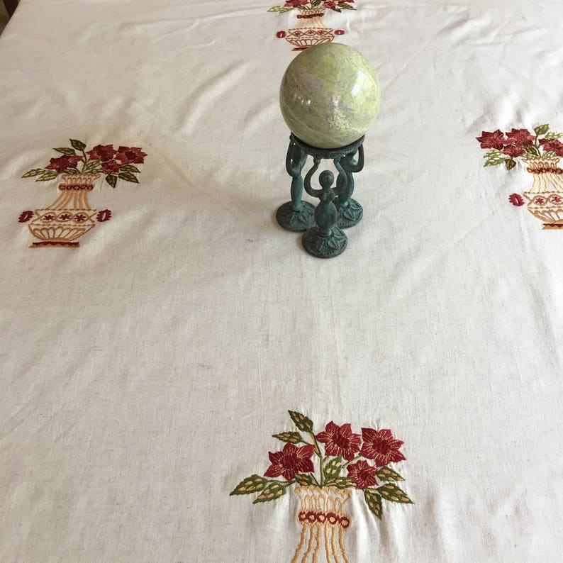 Table Cloth Small Table Cloth Dinner Table Cloth Tablecloths Linens Tablecloth#1483 Embroidered Flower Tablecloth Square Table Cloth