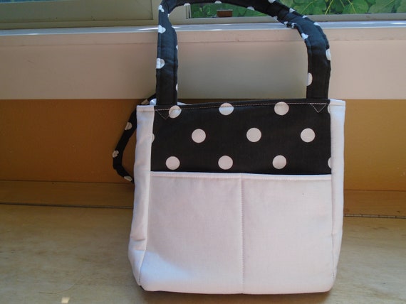 Florence184 Black and White Polka Dot Project Bag Black and | Etsy