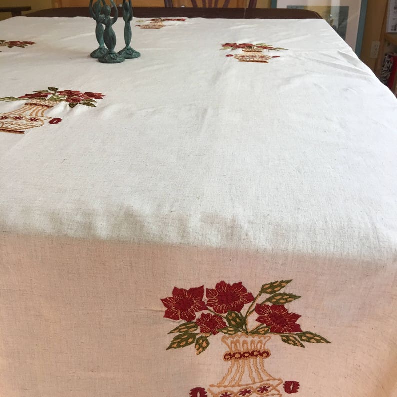 Table Cloth Small Table Cloth Dinner Table Cloth Tablecloths Linens Tablecloth#1483 Embroidered Flower Tablecloth Square Table Cloth