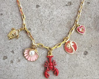Lobster Pendant Necklace – Fashion Jewelry in Gold Finish