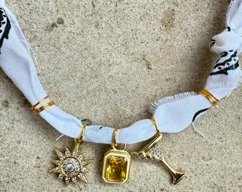 Night Bandana Necklace – Bold Statement Jewelry for Everyday Wear