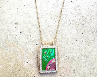 Rainbow Pendant Necklace – Sleek and Modern Fashion Jewelry
