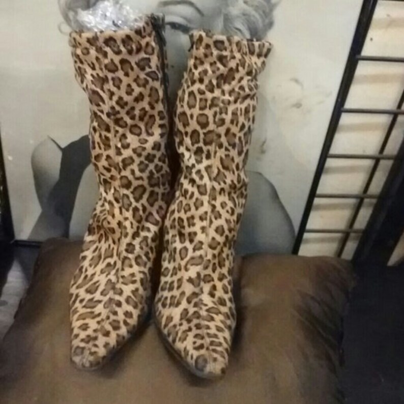ladies animal print boots