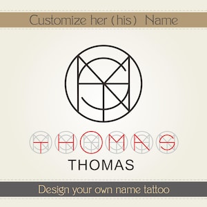 Diseño de tatuaje con nombre, logotipo personalizado, logotipo listo para usar, logotipo de TikTok, logotipo de tatuaje, nombre de tatuaje, logotipo minimalista, logotipo de monograma, regalo para el Día del Padre