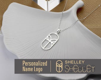 Personalized Logo Necklace, 925 Sterling Silver, Christmas gifts for her
