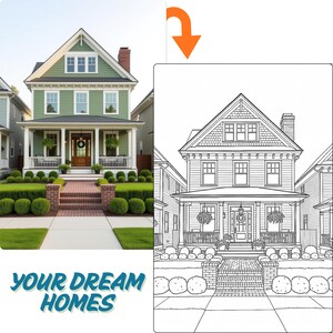 Professional hand-drawn style coloring page transformation. Clean, bold black outlines with no shading, perfect for markers and crayons. Turn 10 family photos or pet pictures into printable coloring sheets with fast 24-hour digital delivery.