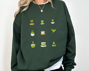 Matcha Icon Sweatshirt : Unisex Rundhalsausschnitt für Matcha-Liebhaber
