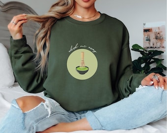 Whisk Me Away Matcha Crewneck Sweatshirt - Matcha Lover Gift