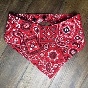 Snap-On Double-Layer Dog Bandana | Durable Cotton Dog Scarf | Soft and Secure Dog Accessory | Handmade Pet Bandana | Bark & Bloom | Large