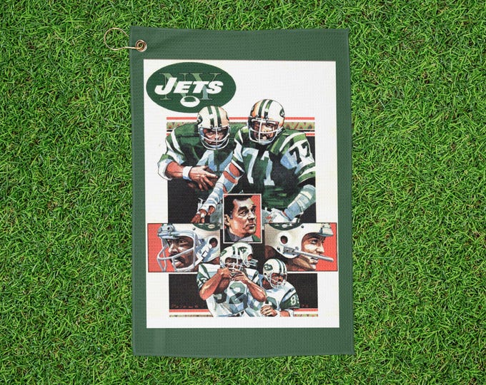 New York Jets Football Golf Towel | Sports Tee Off Accessory, Golfer Gift