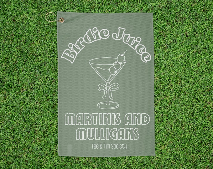 Birdie Juice Martini Golf Towel