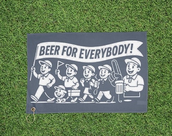 Cartoon Beer For Everyone Golf Towel