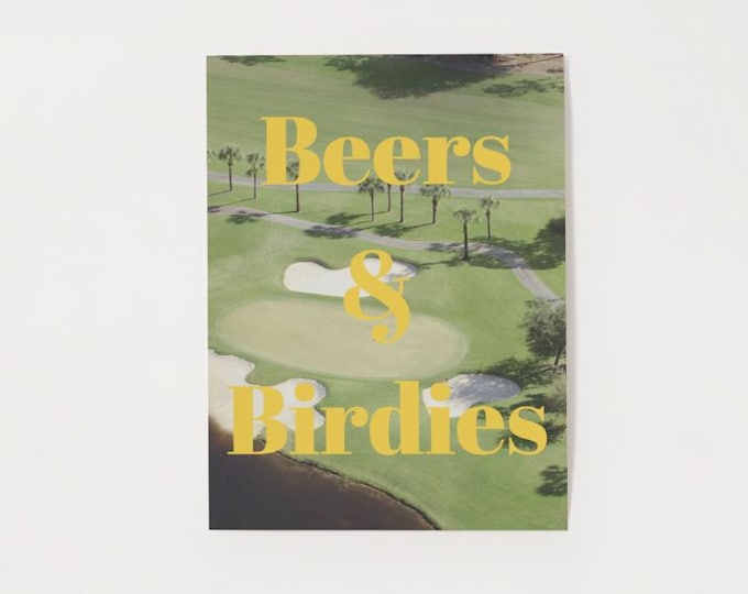 Beers & Birdies Golf Poster