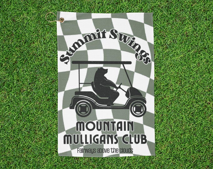 Golf Towel for Outdoor Mountain Bear Enthusiasts