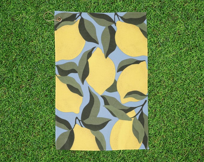Lemon Print Golf Towel
