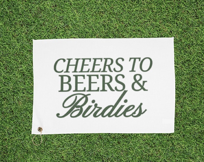 Cheers to Beers & Birdies Golf Towel