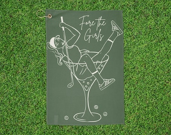 Fore The Girls Martini Golf Towel