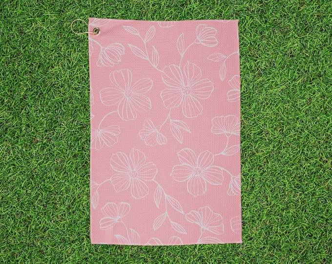 Elegant Floral Golf Towel