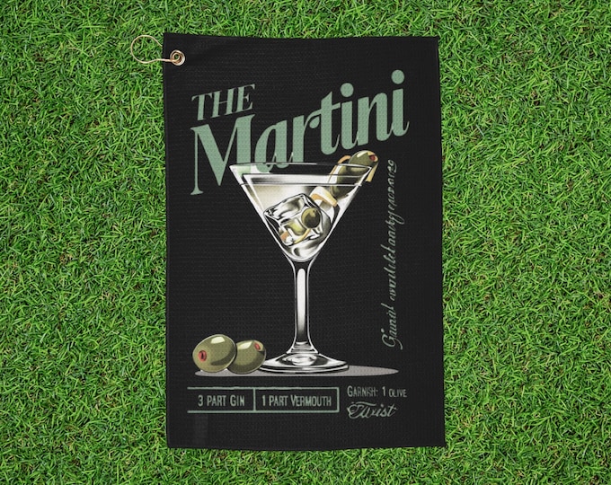 Martini Cocktail Golf Towel