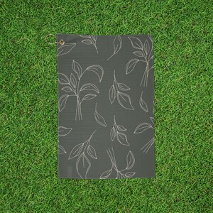 Floral Greenery Golf Towels for Eco-Friendly Golfers | Golf Accessories, Gift for Golfer, Sports Towel, Golf Gifts, Outdoor Essentials