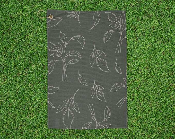 Floral Greenery Golf Towel