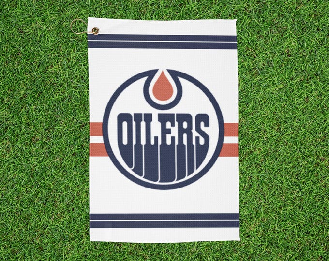 Hockey Themed Golf Towel - Edmonton Oilers