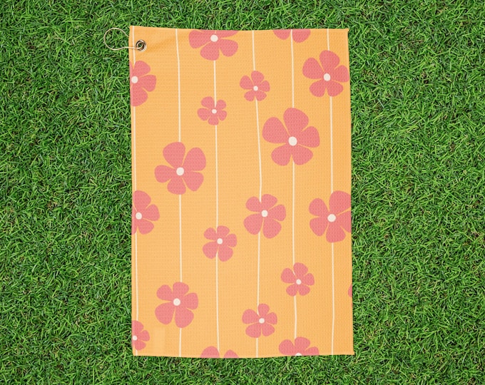 Floral Retro Golf Towel