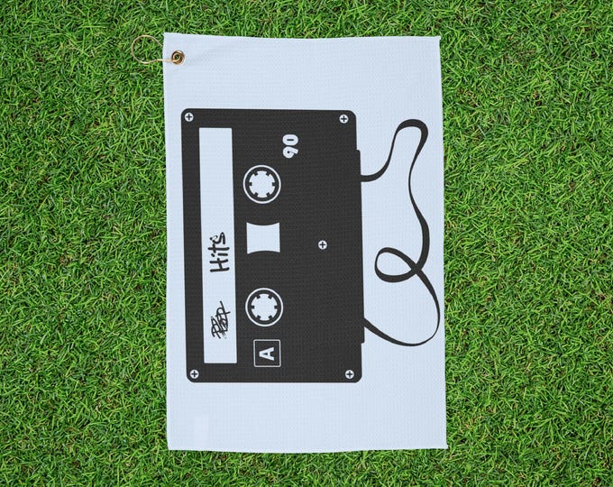 Retro Music Cassette Golf Towel