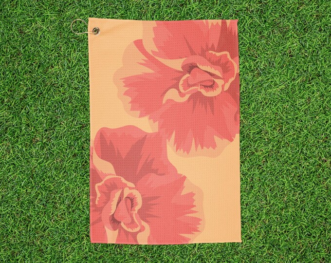 Tropical Flower Golf Towel