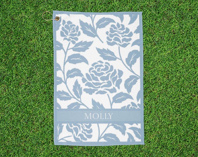 Custom Floral Golf Towel