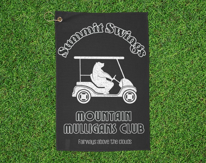 Summit Swings Mountain Nature Outdoors Bear Golf Towel | Mulligans Club