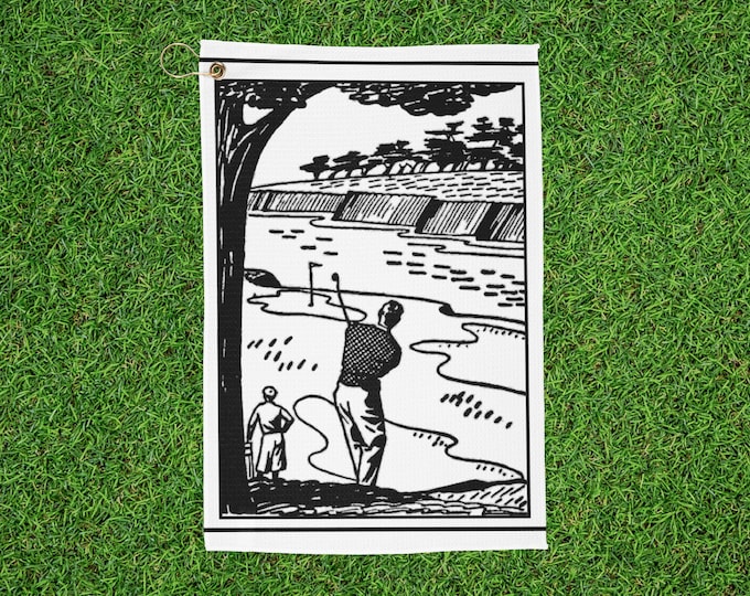 Vintage Golf Drawing Towel