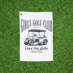 Ręcznik golfowy dla dziewczynek, Fore the Girls, Birdie Babes, damski ręcznik golfowy, akcesoria golfowe, ściereczka golfowa, ręcznik golfowy, wózek golfowy