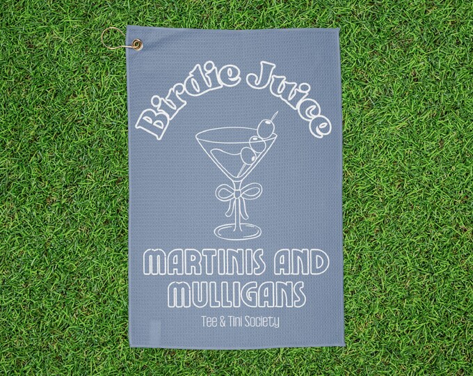 Birdie Juice Martini Golf Towel