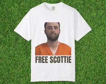 Scottie Scheffler Mug Shot T-shirt | Golf Mugshot Tee | Golf Memorabilia