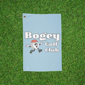 Bogey Golf Club Cartoon Character Towels - Fun Golf Towels for Enthusiasts, Golf Gifts, Accessories for Golfers, Sports & Leisure