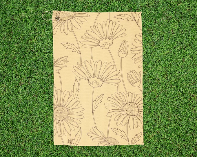 Daisy Sunflower Floral Golf Towel