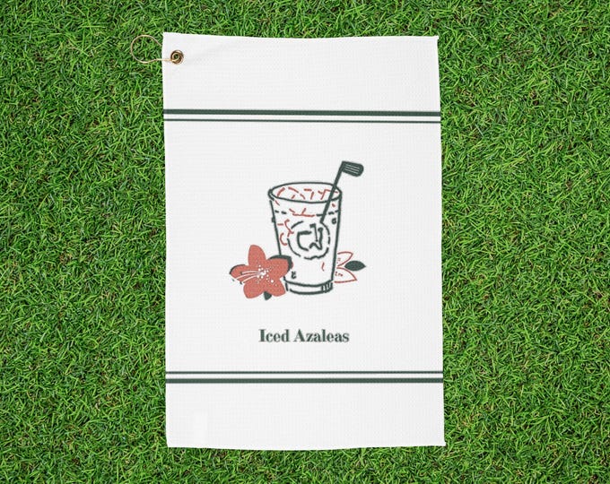 Augusta Masters Inspired Golf Towel