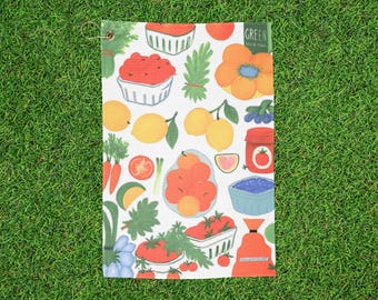 Farmers Market Golf Towel - Mixed Produce