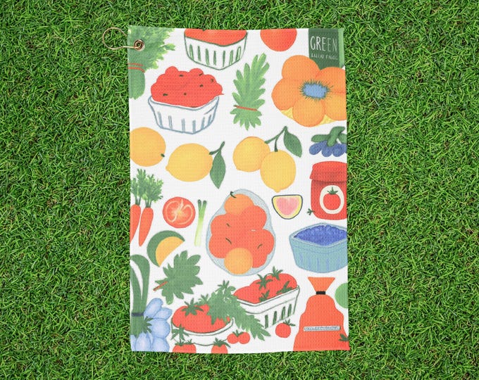 Farmers Market Golf Towel - Mixed Produce