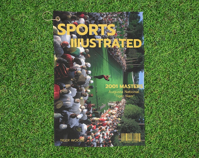 Sports Illustrated 2001 Masters Golf Towel | Golf Towel, Tiger Slam, Tiger Woods, Golfer Gift, Augusta Towel with Clip
