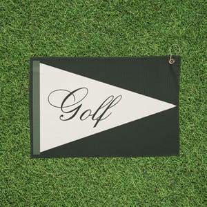 Golf Flag Golfer Towels, Perfect for Golf Lovers, Sports Gifts, Golfing Accessories, Personalized Golf Gear, Green and White Towel